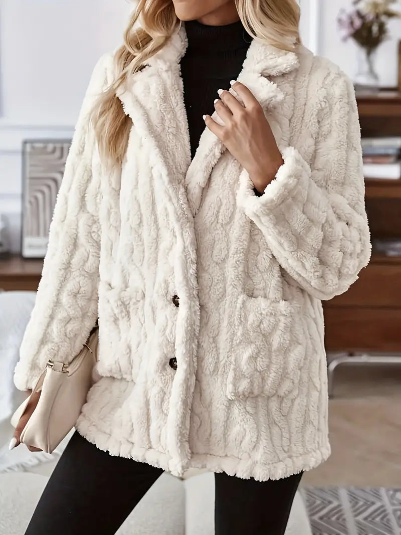 Oversized Zachte Comfortabele Dames Jas met Lange Mouwen