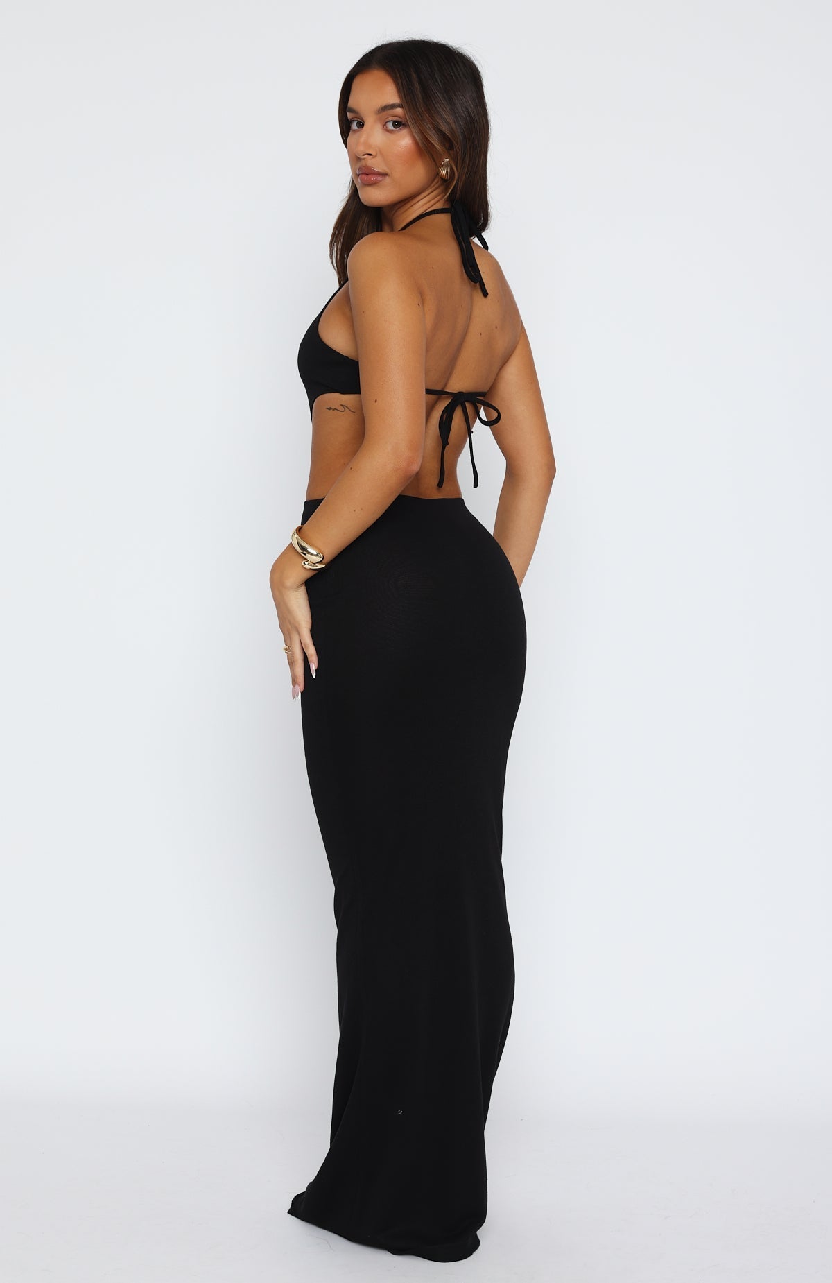 Crista | Elegante Maxi Jurk met Uitsnijding en Schelpendetail