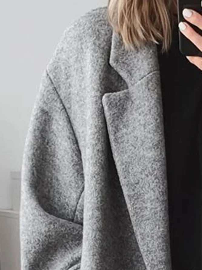 Stijlvolle Oversized Dames Maxi Winterjas met Dubbele Knopen