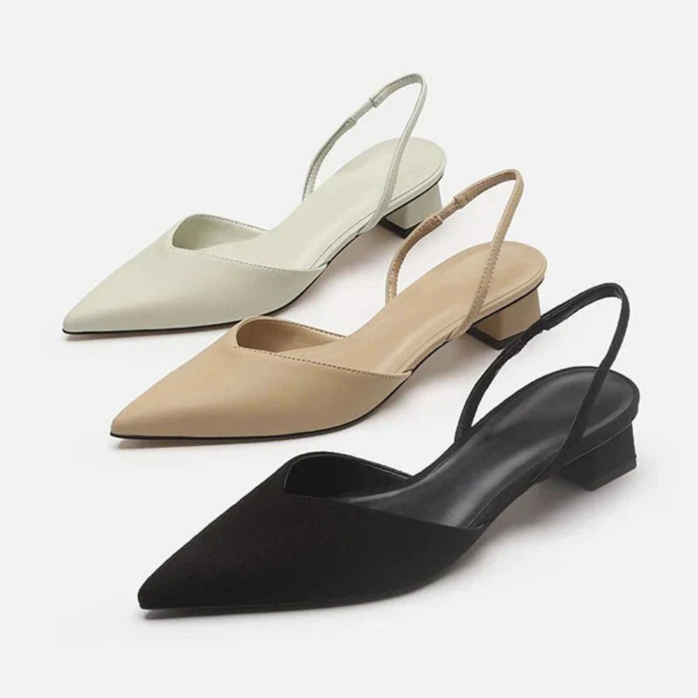 Flavia | Escarpins slingback à talon bas
