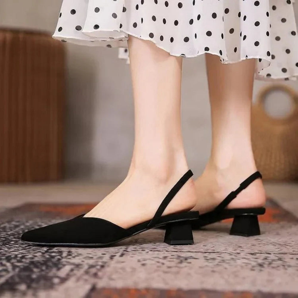 Flavia | Escarpins slingback à talon bas