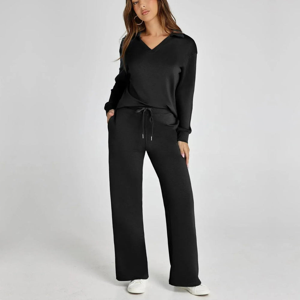 Stylish Women's Loungewear Set with Wide Legs