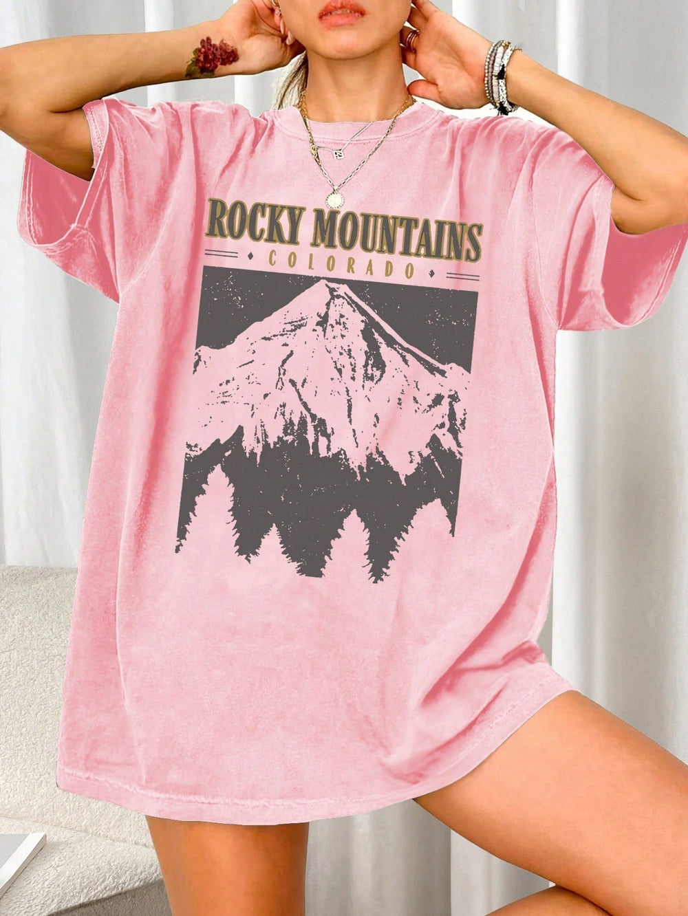 Stijlvolle Oversized Vrouwen T-shirt Met Print