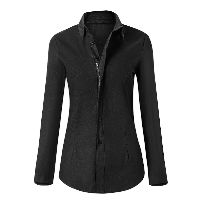 Trendy Klassieke Dames Blouse met Lange Mouwen
