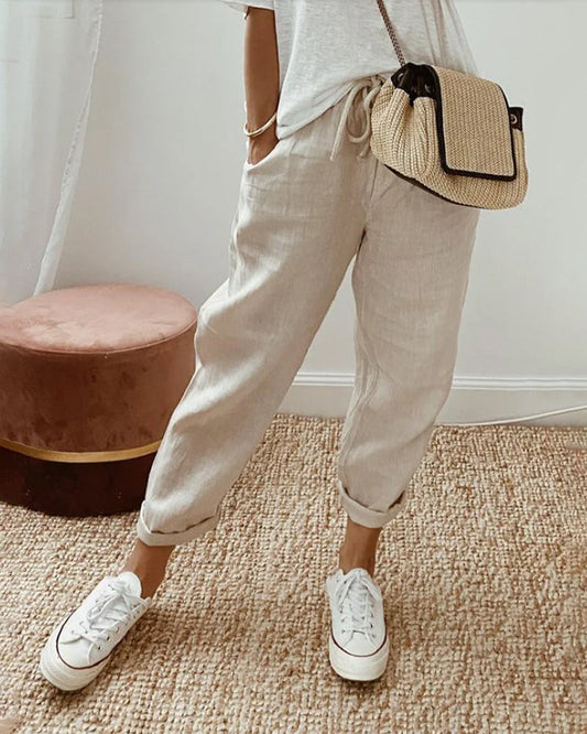 Abby | Linen Jogger Broek