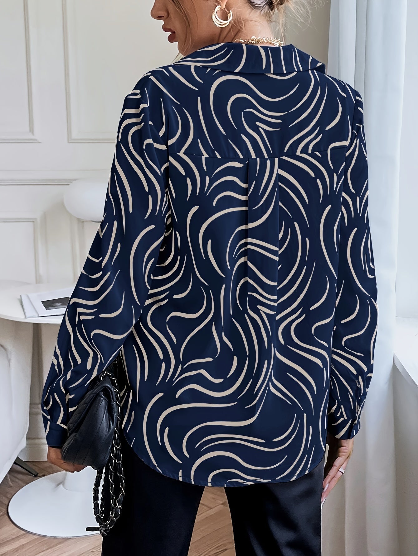 Samara | Blouse met Abstracte Print