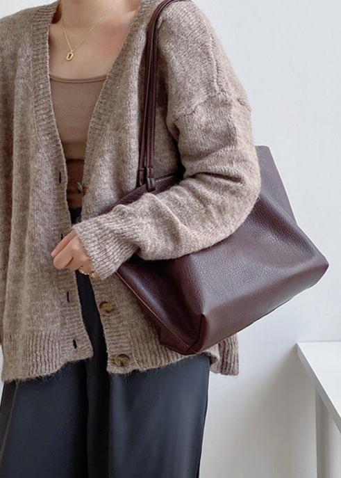 Brionee | Lederen Shopper Tas - Groot