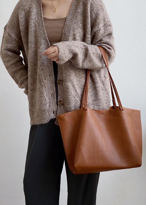 Brionee | Lederen Shopper Tas - Groot