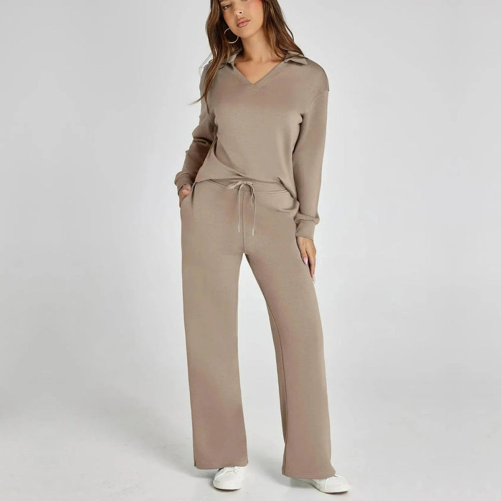 Stylish Women's Loungewear Set with Wide Legs