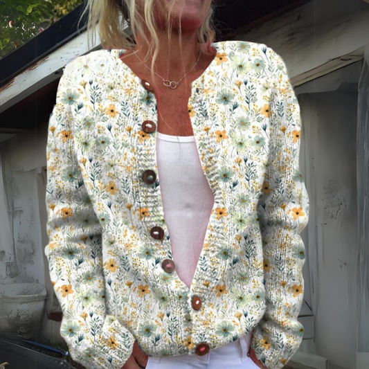 Elegante Comfortabele Gebreide Dames Cardigan met Knopen