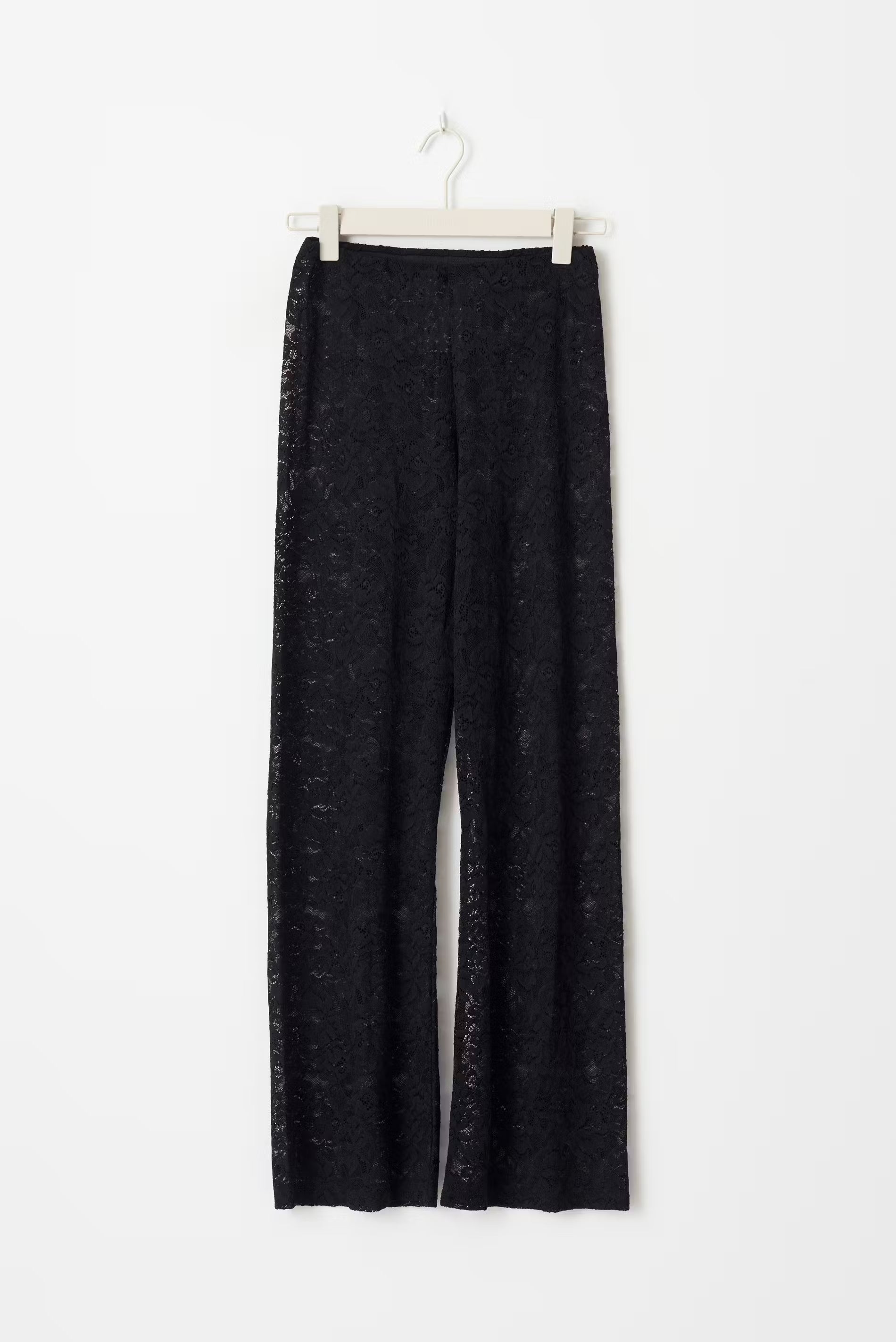 Luxe Elegante Dames Broek met Kant en Wijde Pijpen