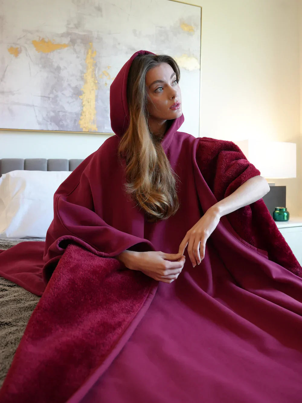 Cadie | Warme Oversized Cape met Capuchon