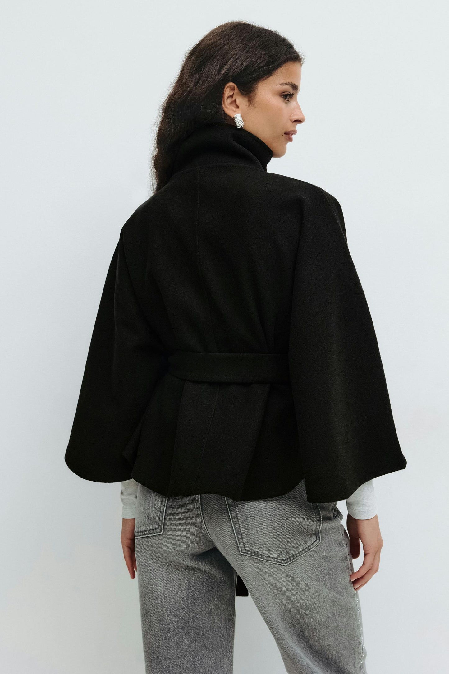 Chique Oversized Dames Mantel Jas met Ceintuur