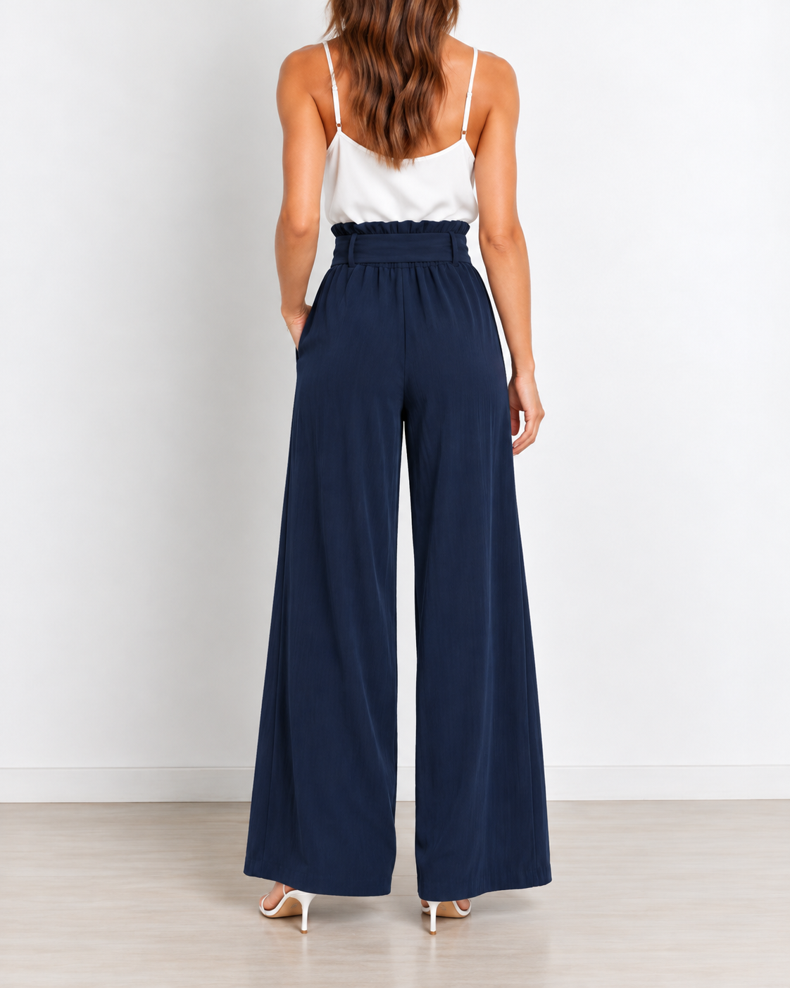 Fenna | High Waist Paperbag Pants with Bow Detail