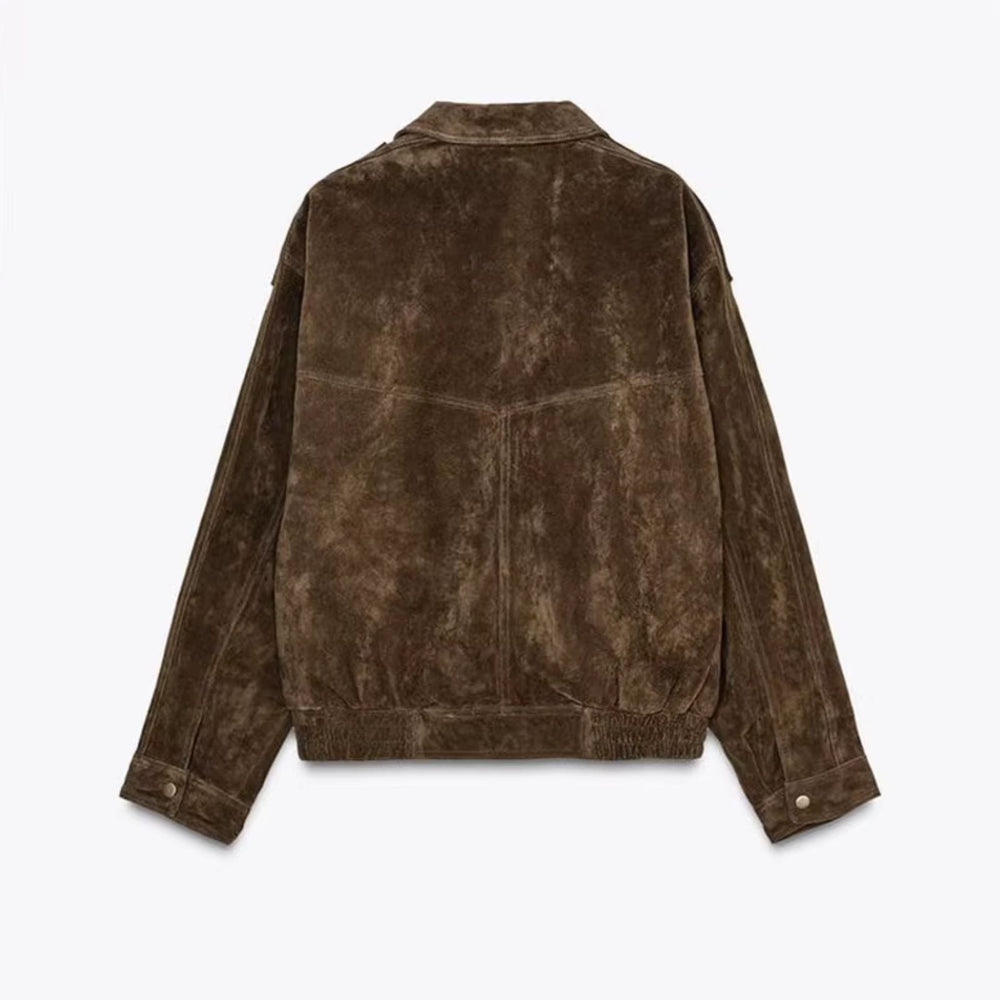 Shaheeda | Oversized Suede Jacket