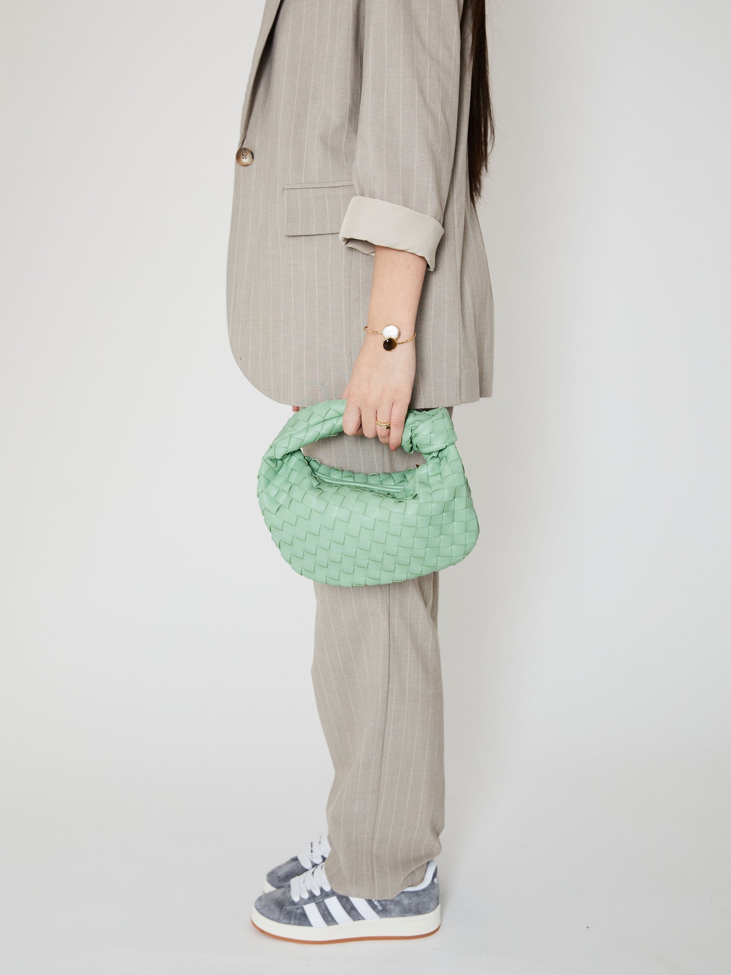 Vita | Fresh Mint Green Woven Handbag