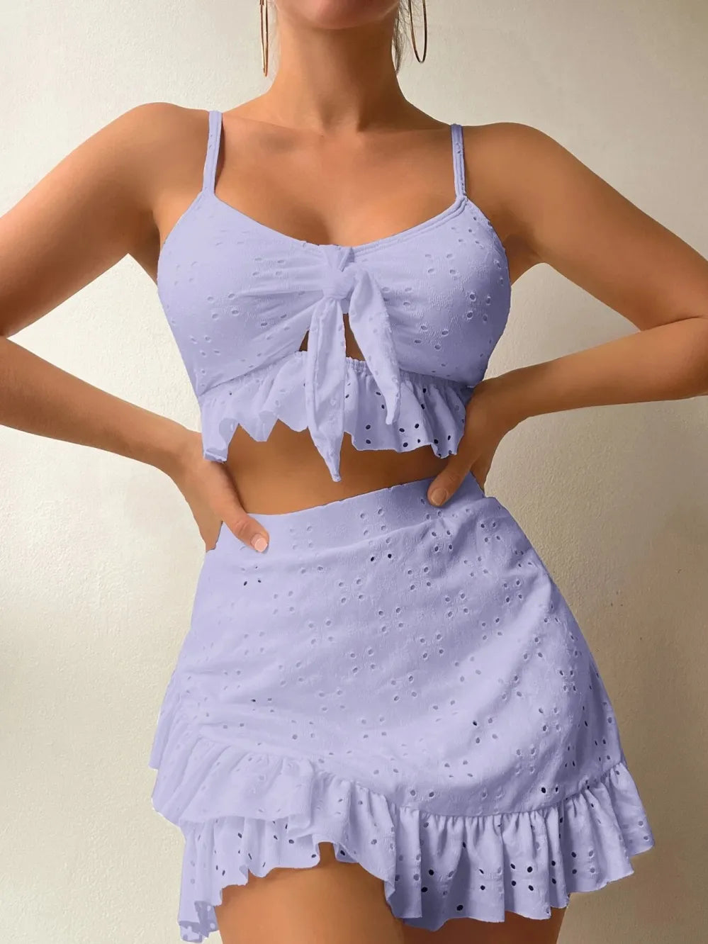Bonafila | Zomerse Set met Broderie en Ruches