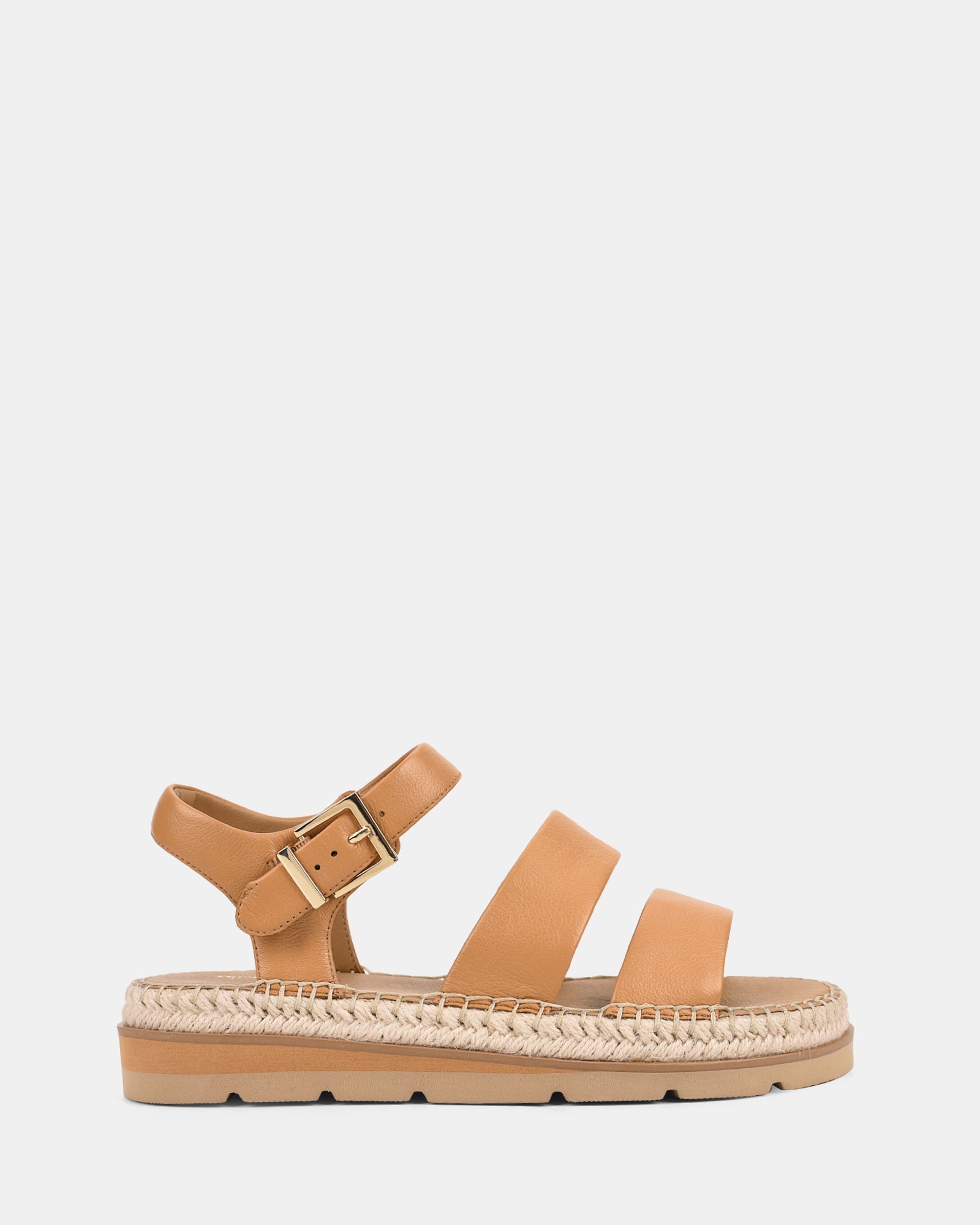 Sandales Décontractées Caramel pour Femmes avec Boucle Réglable
