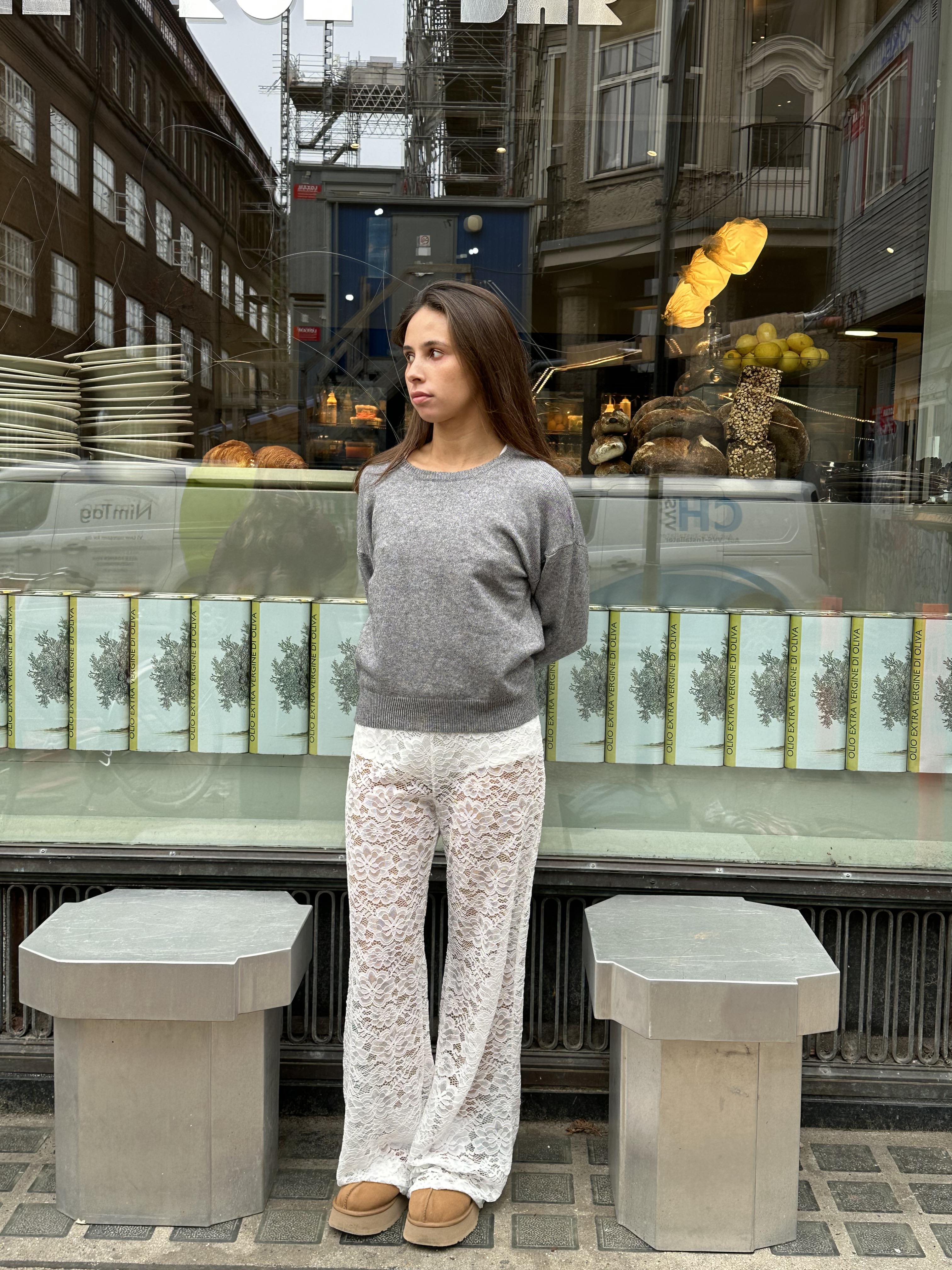 Luxe Elegante Dames Broek met Kant en Wijde Pijpen
