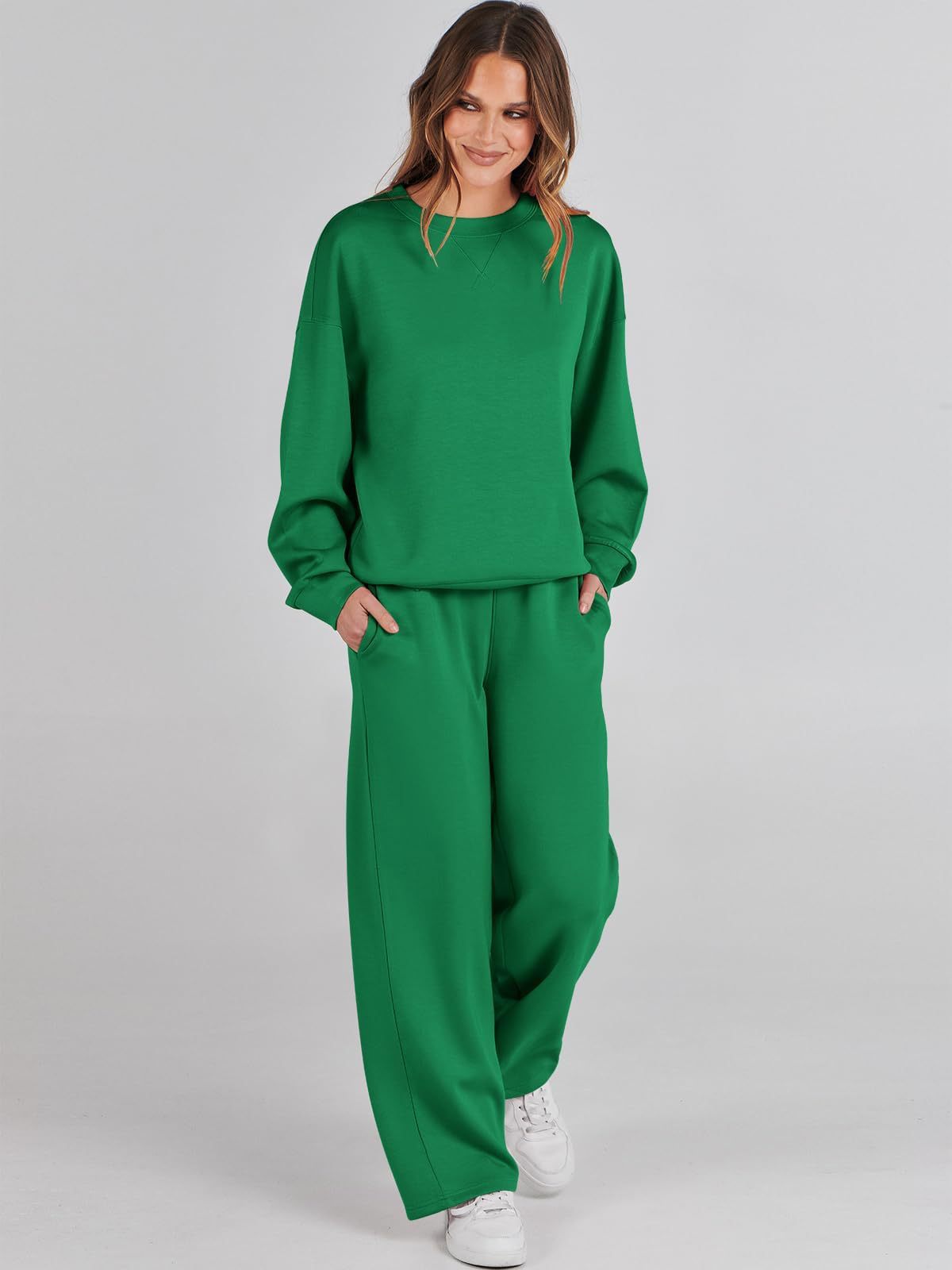 Ensemble Loungewear Confortable pour Femmes avec Pull et Pantalon Large