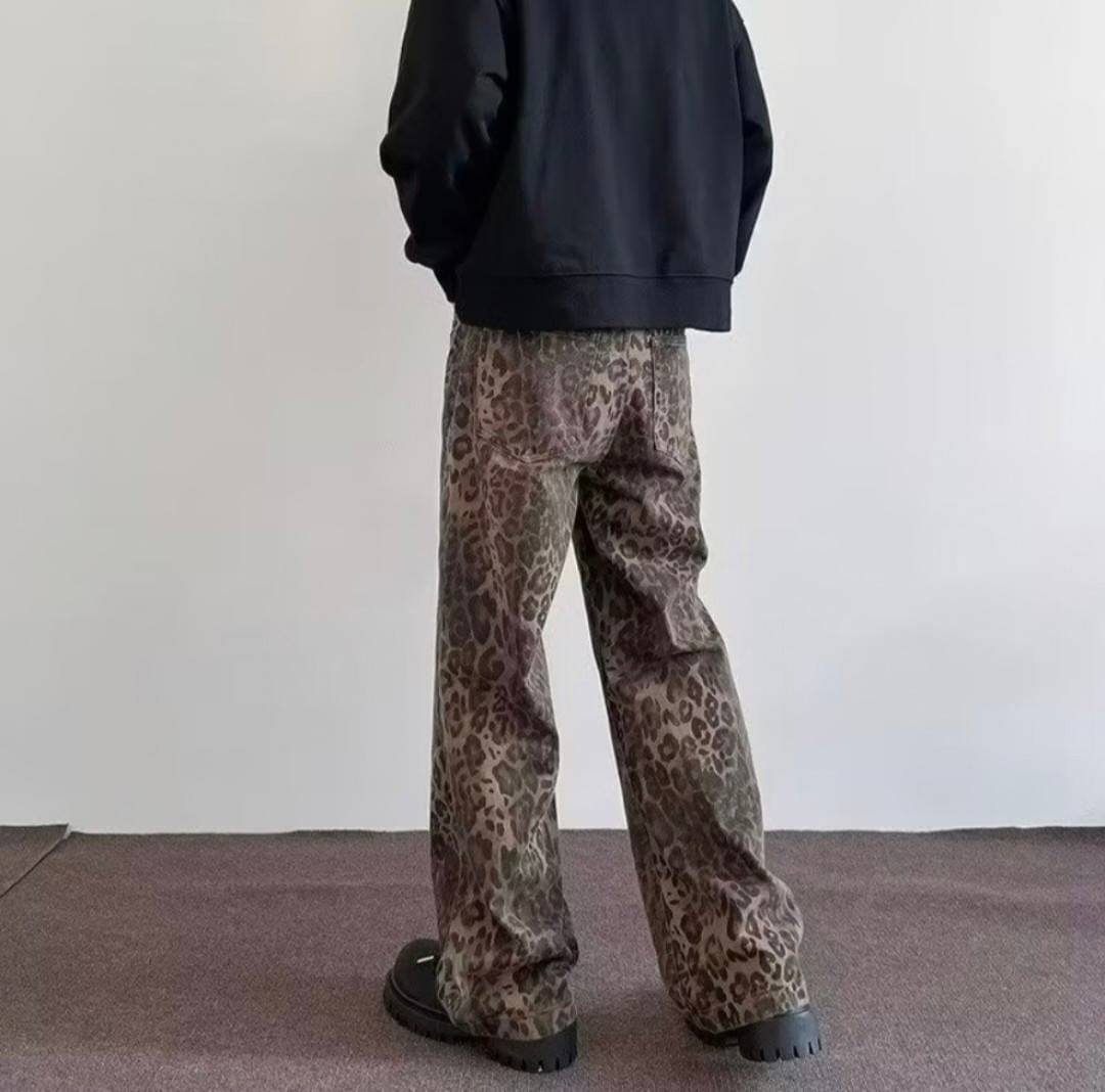 Kara | Flared Broek met Panterprint