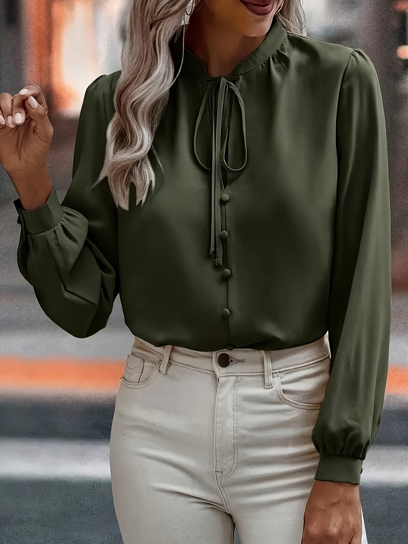 Angela | Blouse met Strik