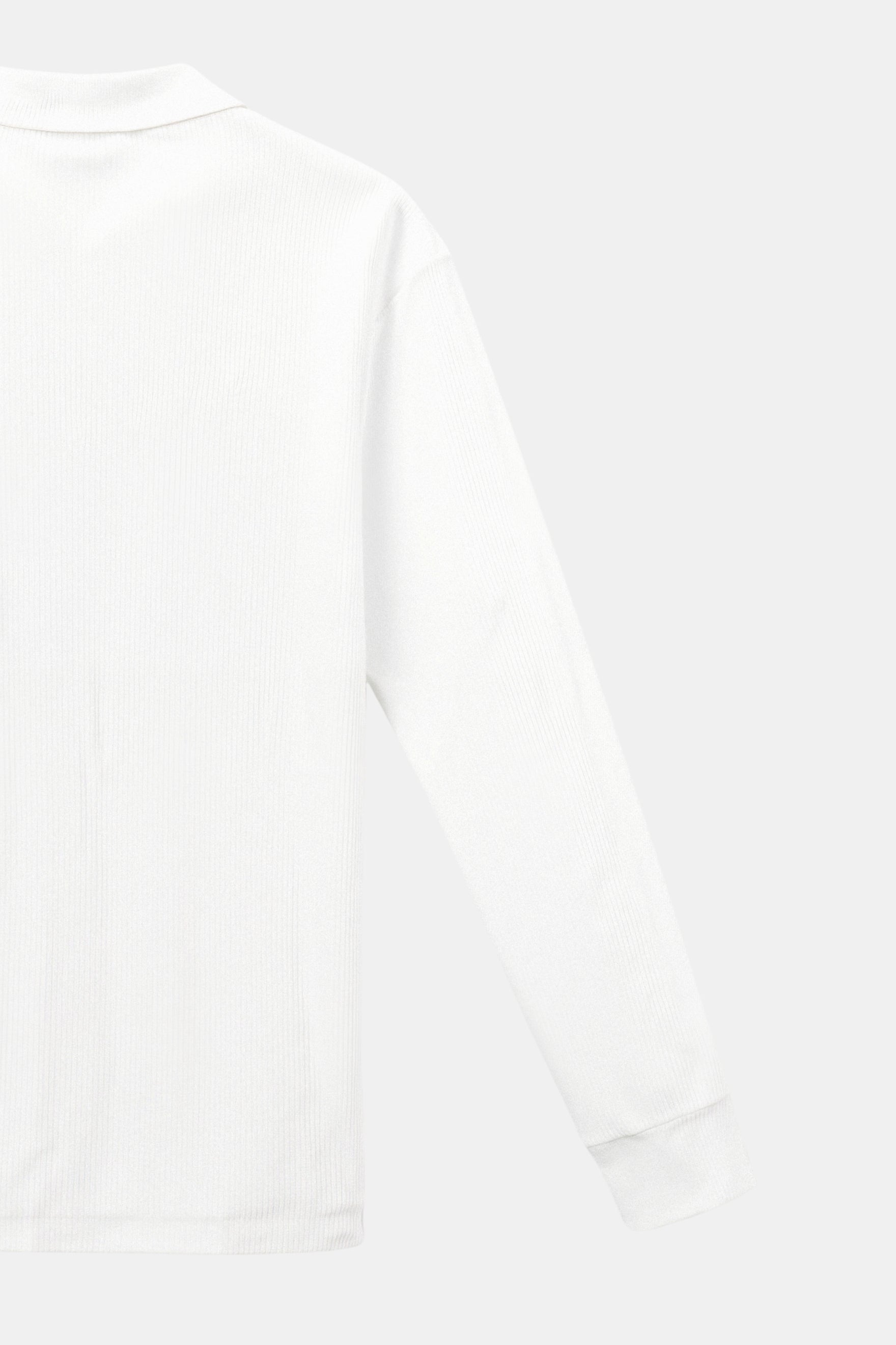 Elegant Stylish Polo With Long Sleeves and V-neck