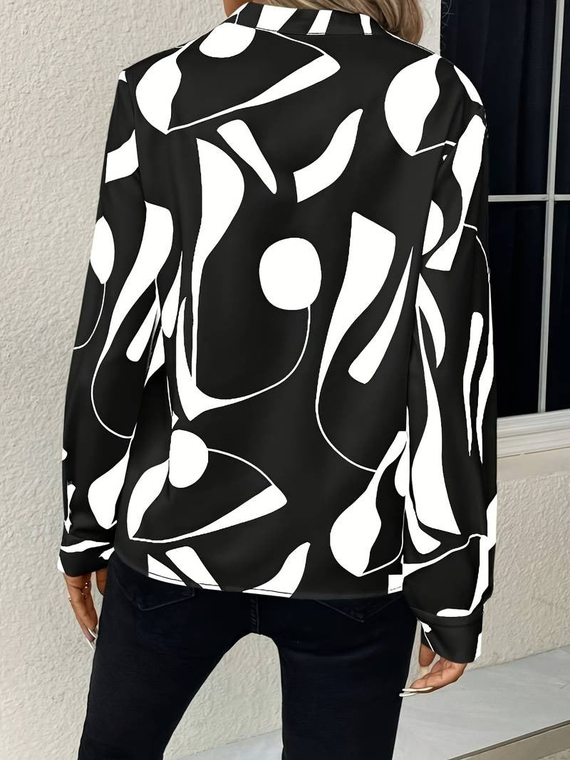 Dames Blouse Met Print en Lange Mouwen