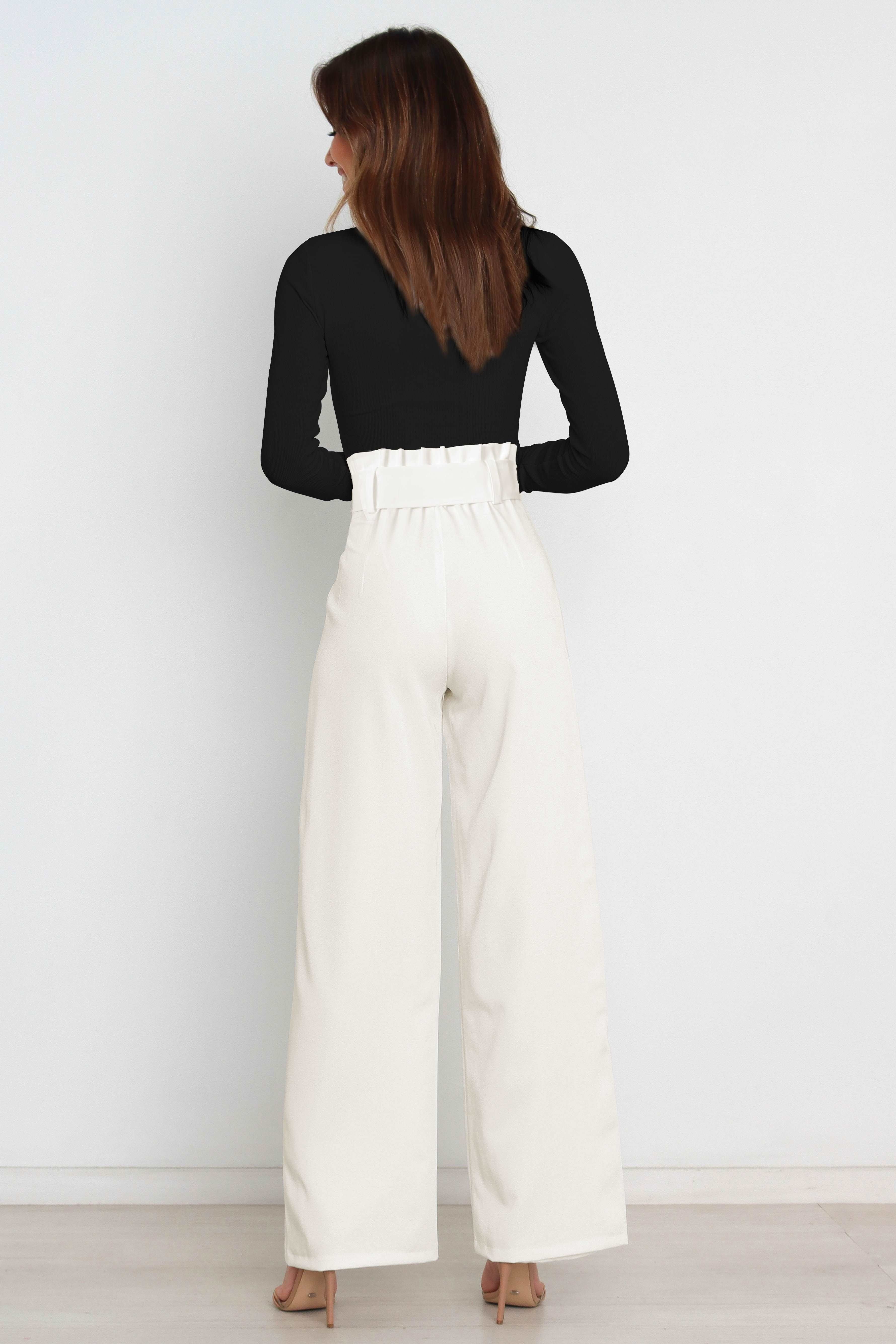 Fenna | High Waist Paperbag Pants with Bow Detail