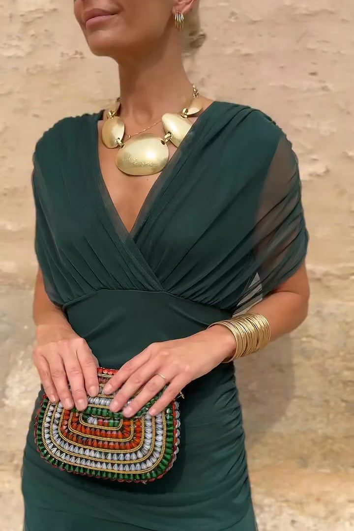 Robe maxi épaules dénudées élégante pour femmes avec coupe aérienne