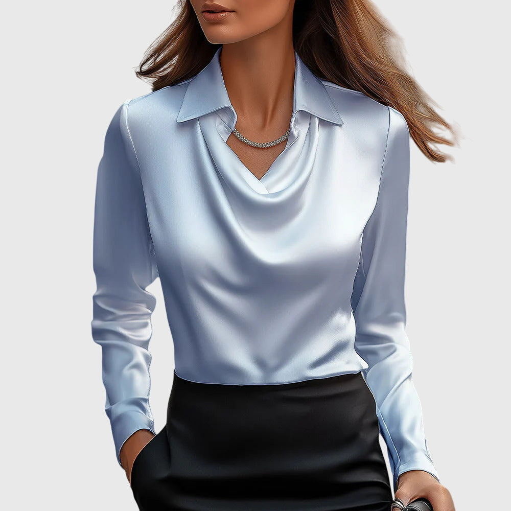 Chique Verfijnde Dames Blouse met Lange Mouwen