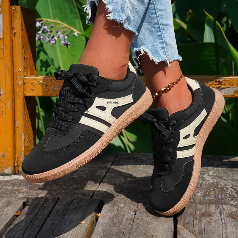 Brechy | Baskets rétro style street avec bandes contrastantes