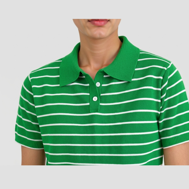 Trendy Groene Gestreepte Polo voor Vrouwen