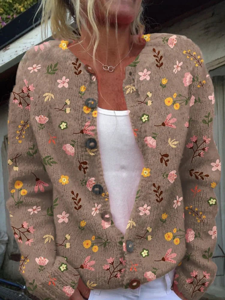 Elegante Comfortabele Gebreide Dames Cardigan met Knopen