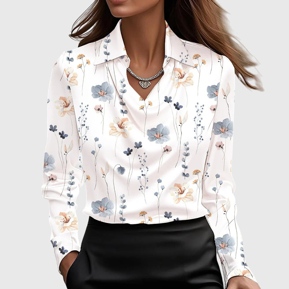 Chique Verfijnde Dames Blouse met Lange Mouwen