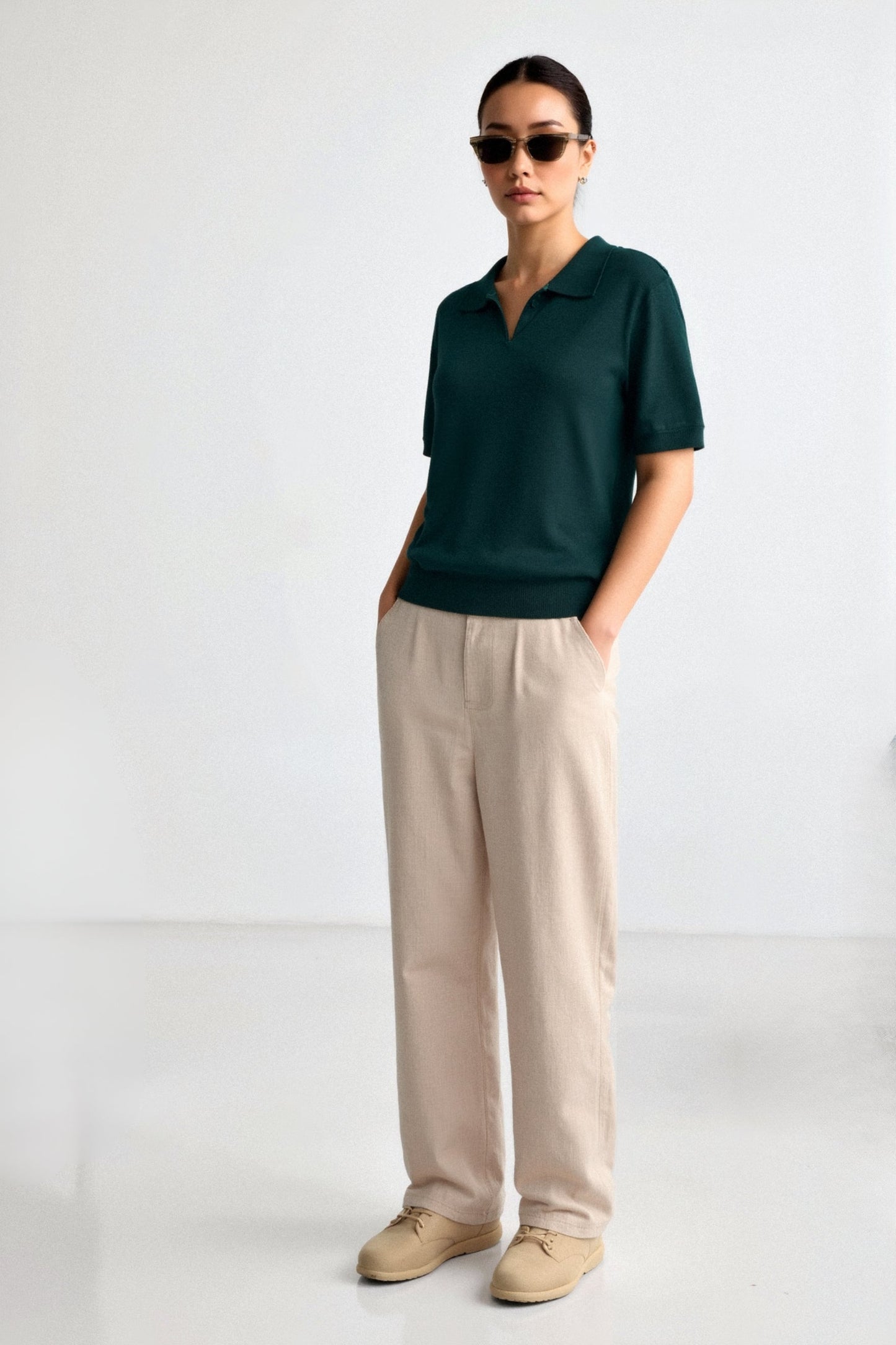 Stijlvolle Comfortabele Dames Polo Met Korte Mouwen