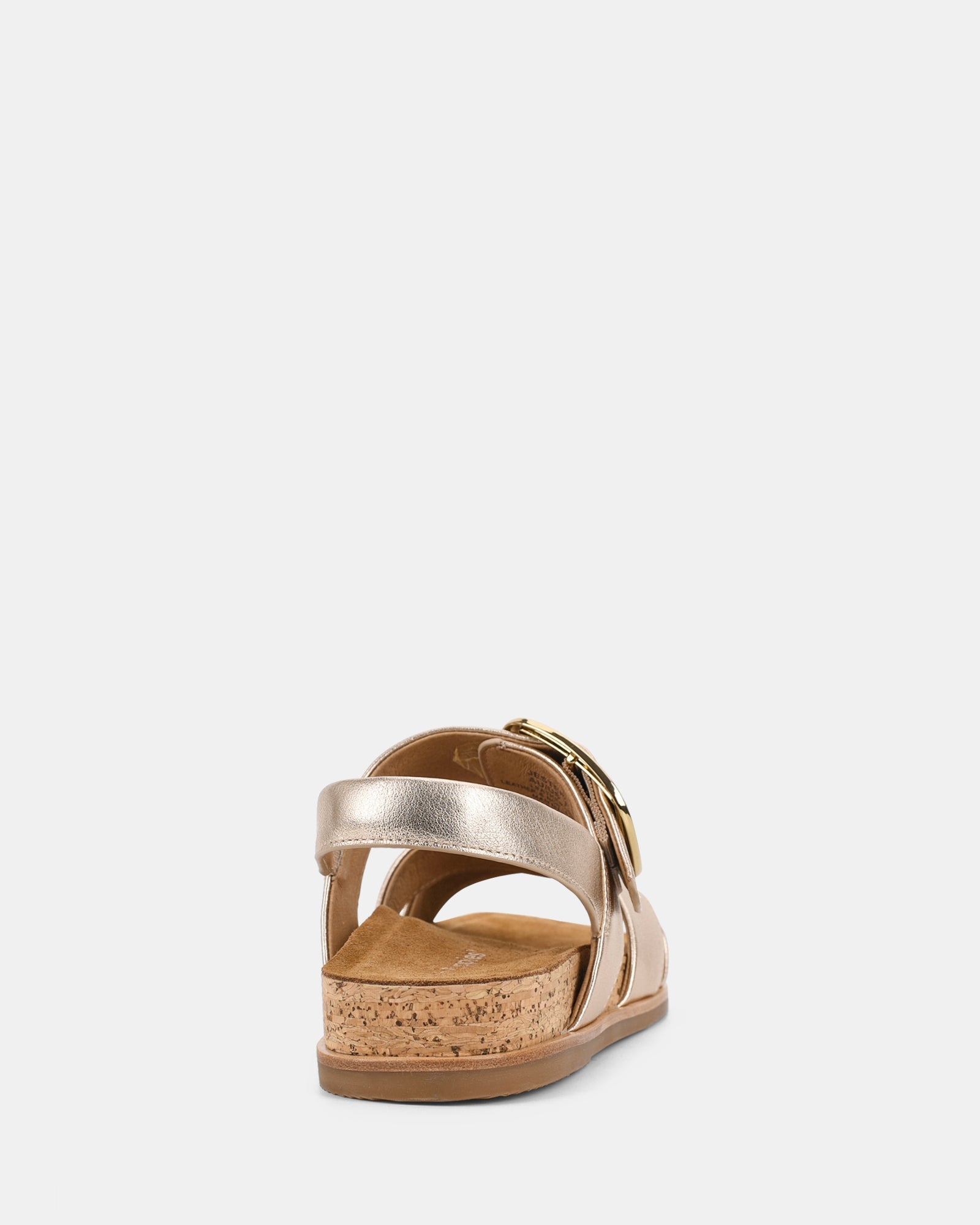Goud Zomerse Dames Sandalen met Kruisband en Gouden Gesp