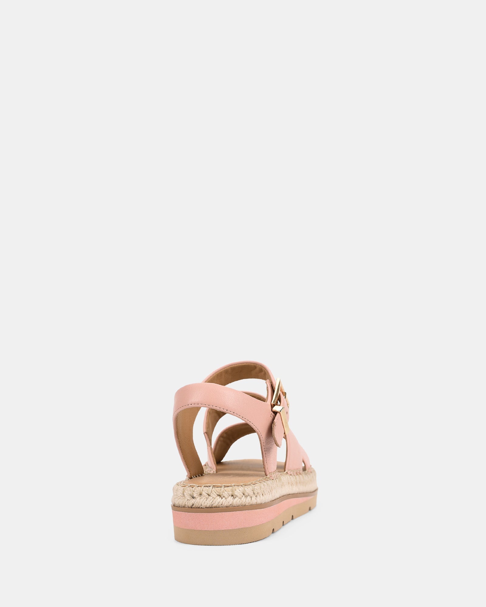 Zomerse Dames Roze Sandalen met Brede Bandjes en Espadrille Zool