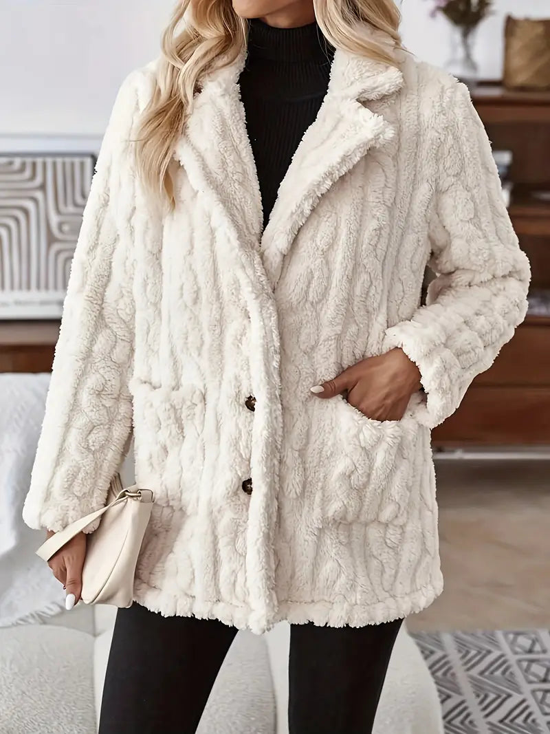 Oversized Zachte Comfortabele Dames Jas met Lange Mouwen