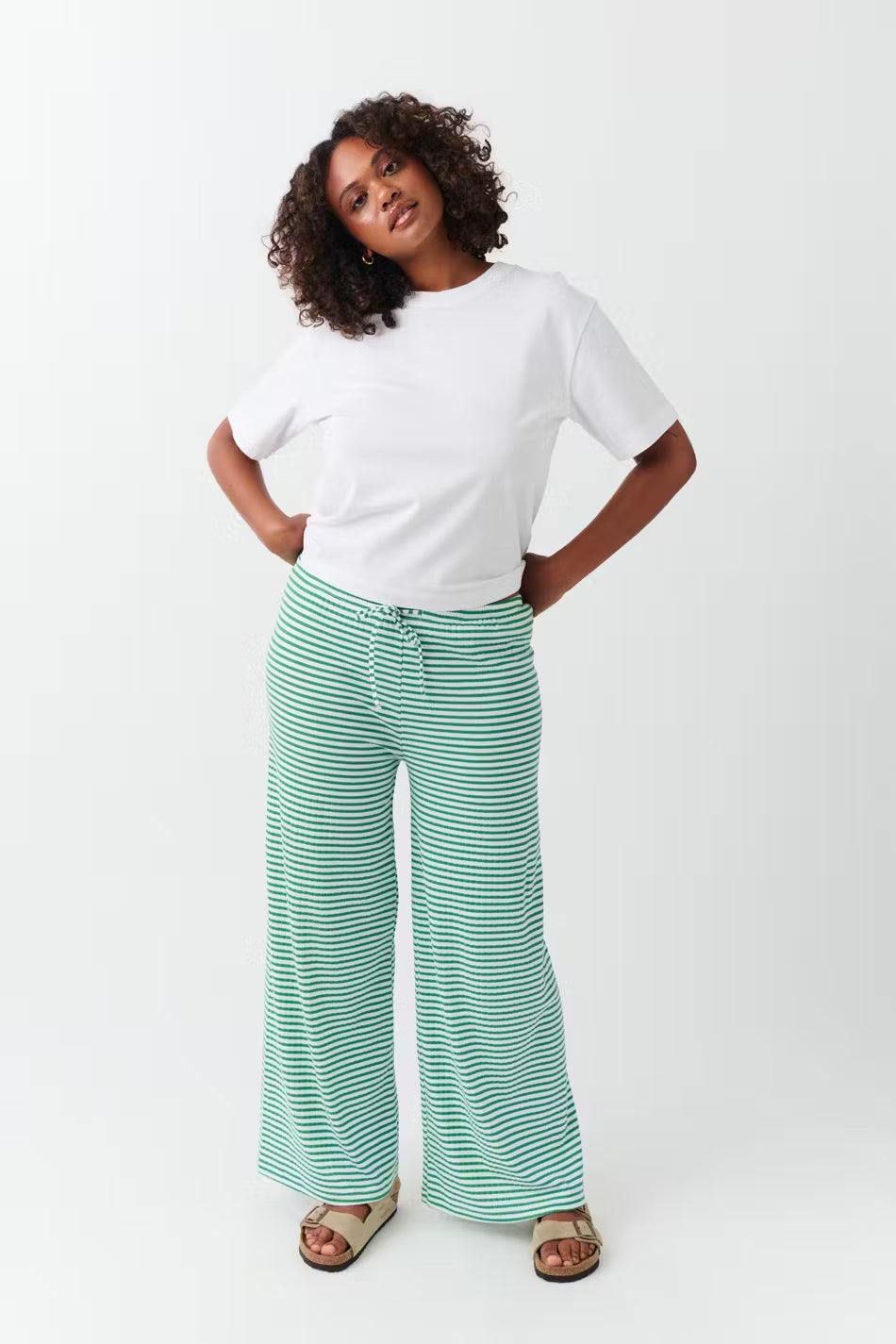 Kada | Gestreepte Loungebroek met Elastische Taille