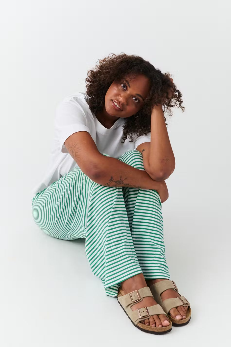 Kada | Gestreepte Loungebroek met Elastische Taille