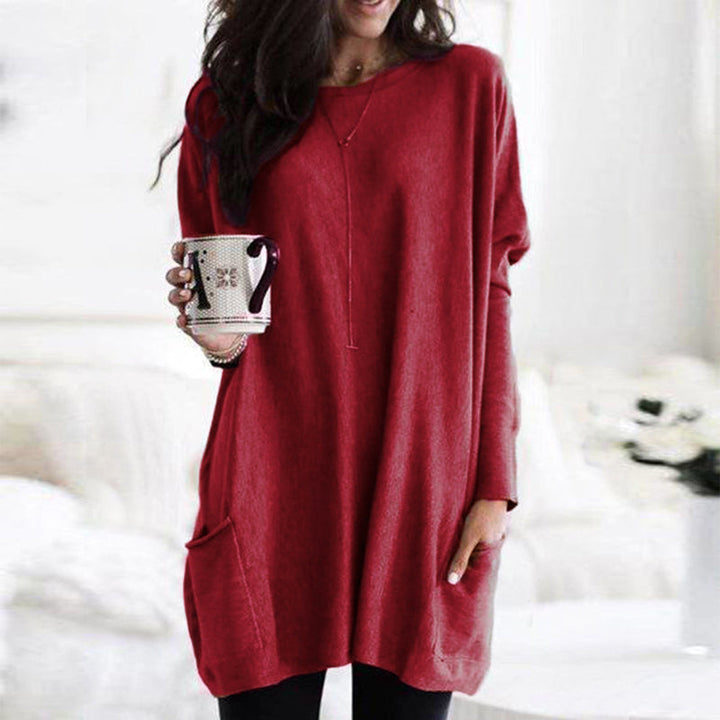 Stijlvolle Comfortabele Oversized Dames Trui met Zak