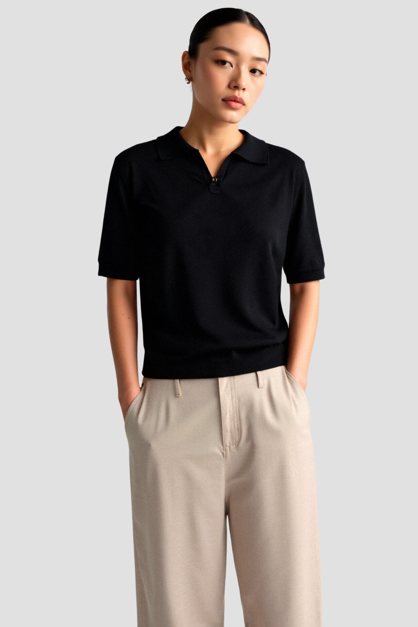 Stijlvolle Comfortabele Dames Polo Met Korte Mouwen