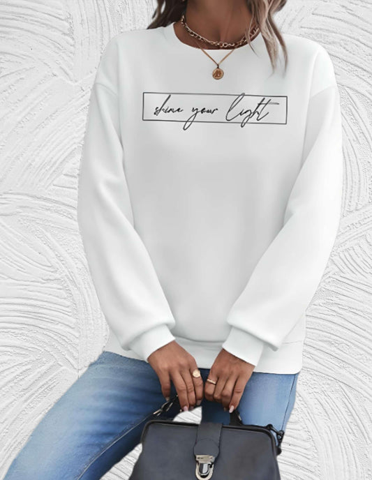 Marije | Casual Sweatshirt met Motivational Print