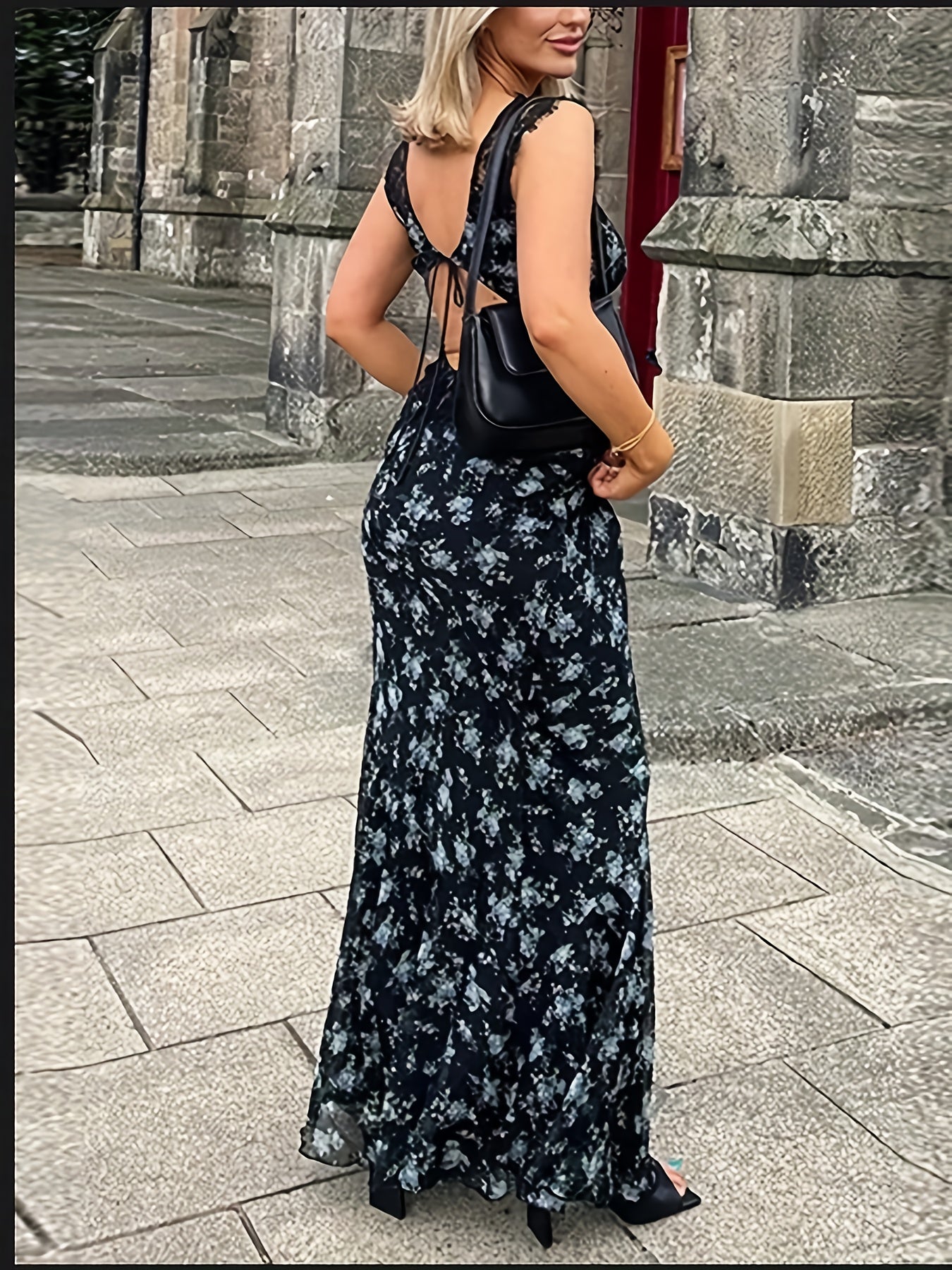 Daila | Elegante Maxi Jurk met Kantaccent