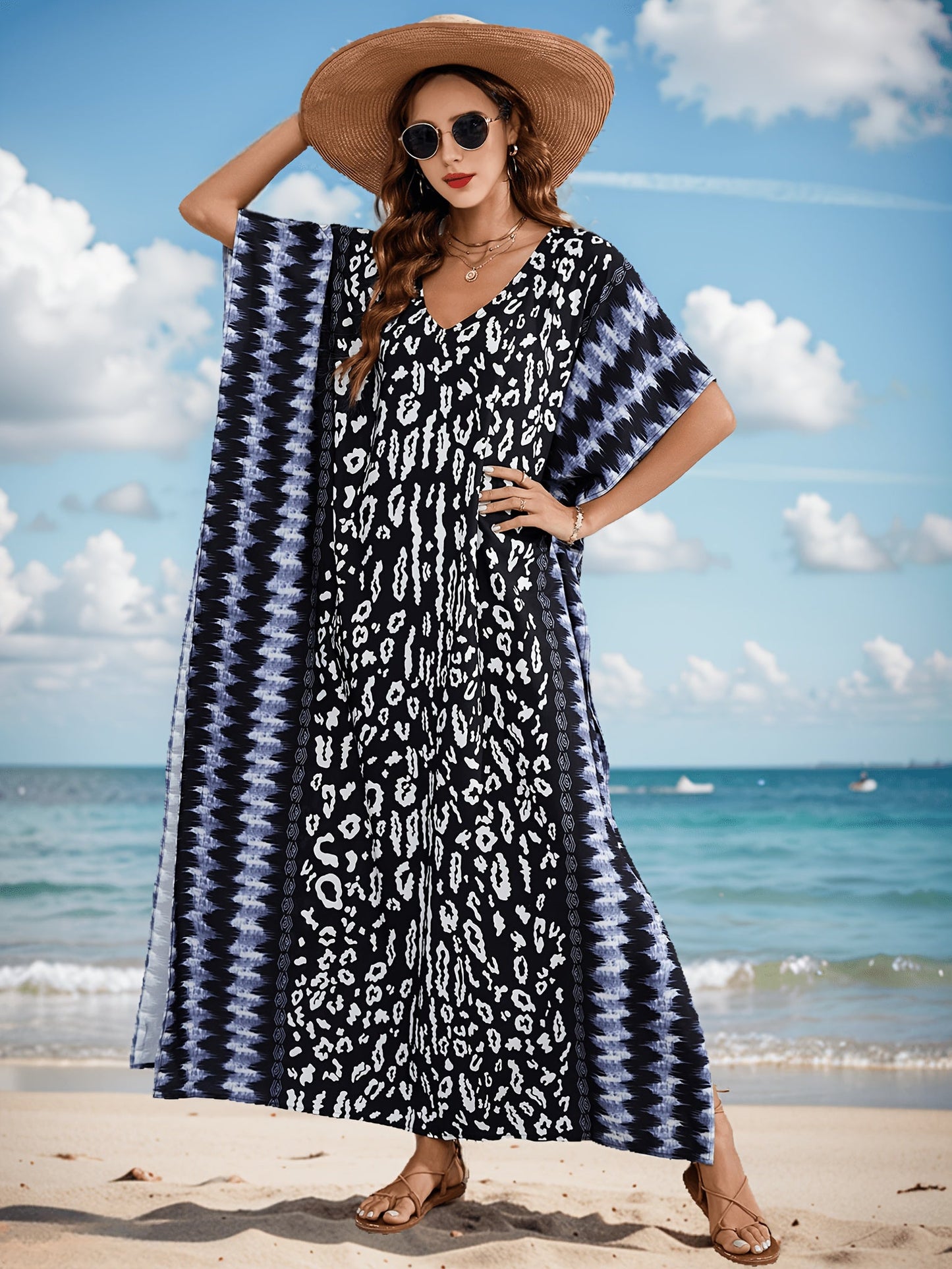 Annarita | Zomerse Strandjurk met Bohemian Print