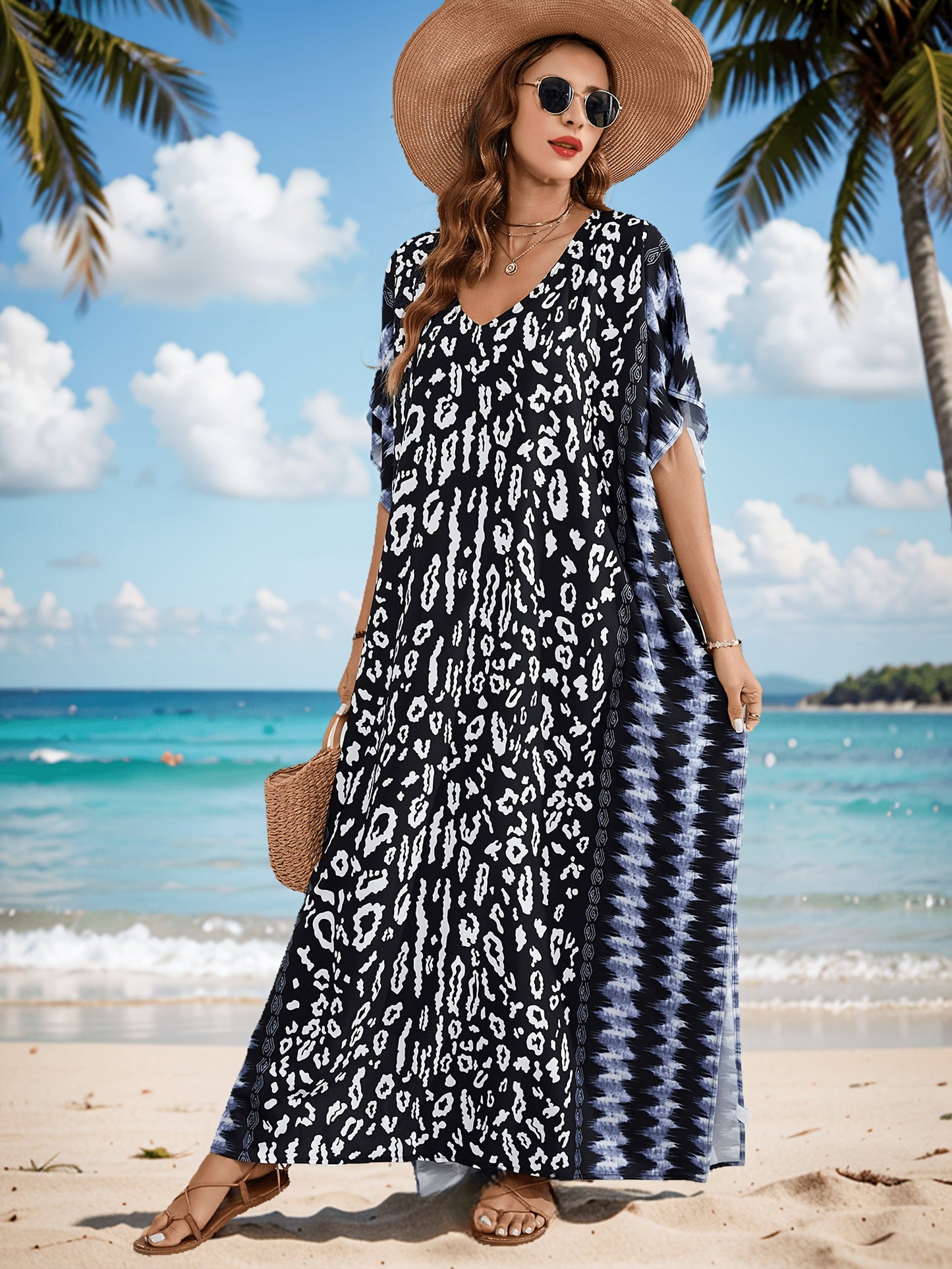 Annarita | Zomerse Strandjurk met Bohemian Print