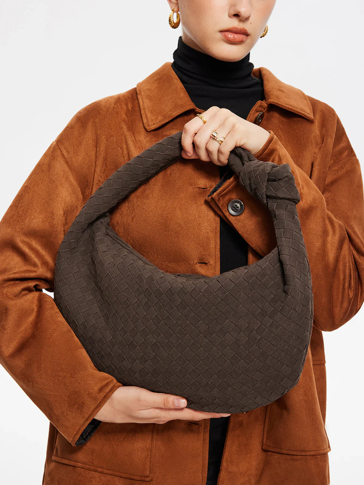 Taniyah | Sac tressé café de luxe