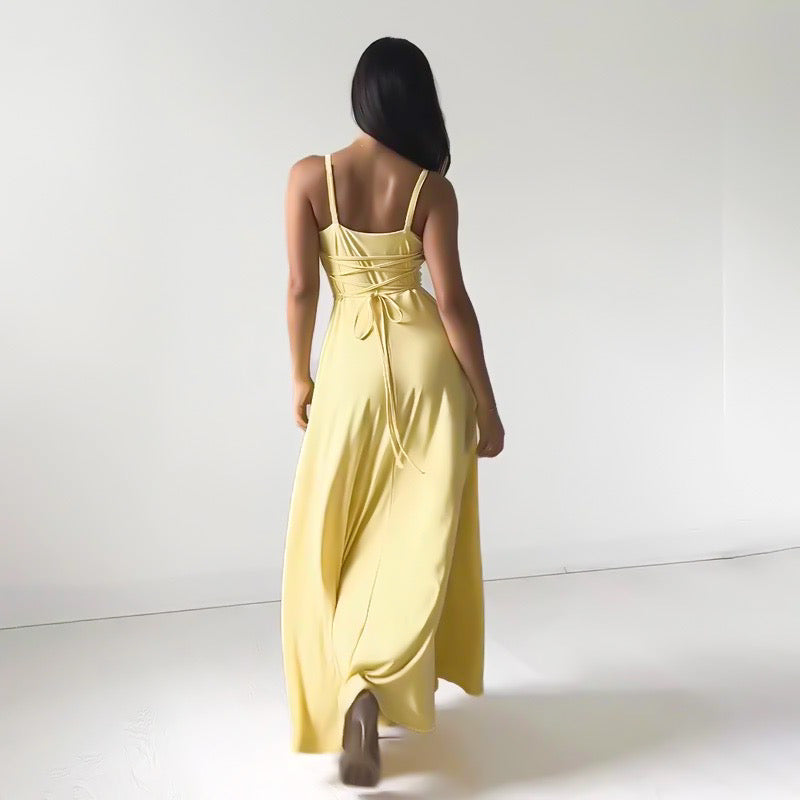 Fiya | Zomerse Midi Jurk met Spaghettibandjes