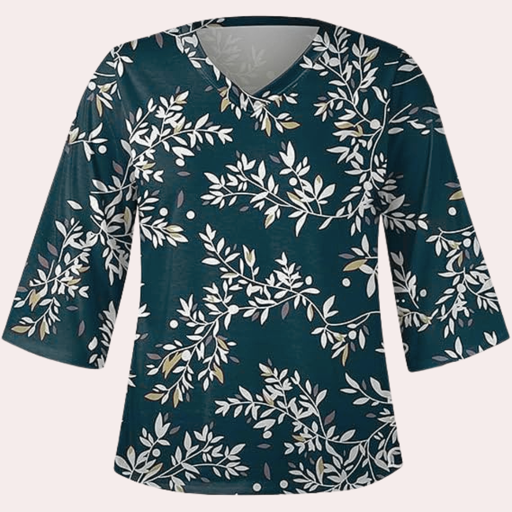 Mikayla | Floral V-Neck Blouse